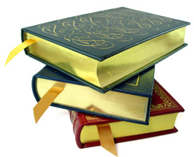 Our editors explain how to write plot structures for a book series. Three large volumes of literature, which contain plot structures, are stacked one atop the other on a white background.