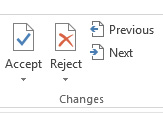 Accept or Reject Changes in Word 2016