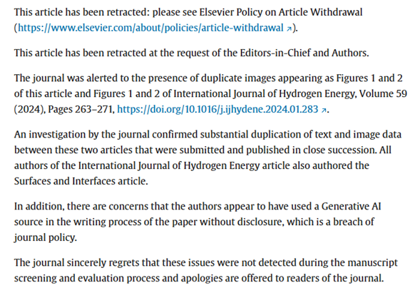 AI means scientific journals and websites have to constantly closely vet everything submitted to them.