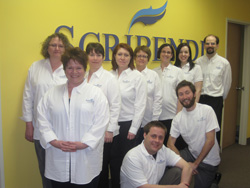 Some of our staff pose for a photo. Scribendi.com staff photo.