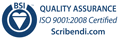 Quality Assurance - Scribendi is ISO 9001:2008 Certified