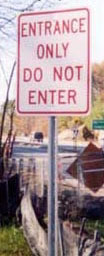 Unclear road sign