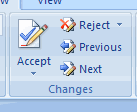 Accepting and Rejecting Changes
