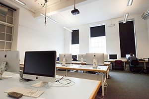 A campus computer lab.