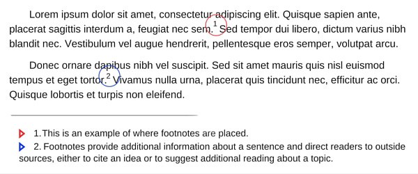 mla format footnotes example