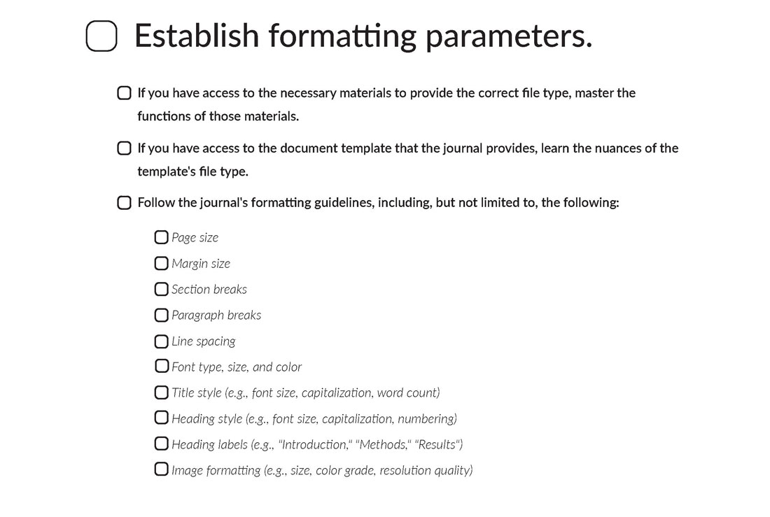 Establish Formatting Parameters