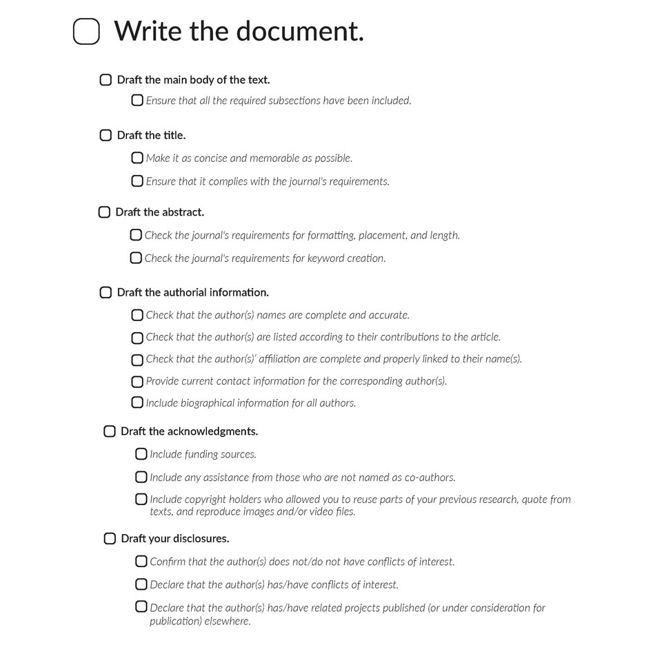 The Ultimate Journal Article Submission Checklist  Scribendi