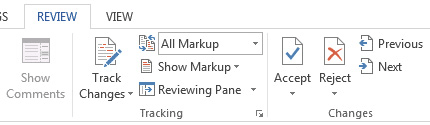 How to Access Track Changes and Comments in MS Word