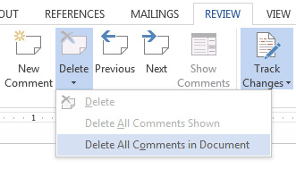 How to Delete All Comments in MS Word