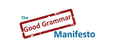 The Good Grammar Manifesto Logo. 