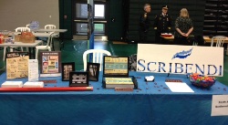 Scribendi.com's table at the CK Career Fair.