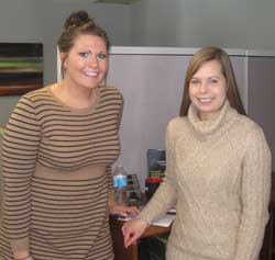 Scribendi.com sponsors the 2nd annual Ultimate Me Day. Annie Chamberlain stands with Kelly Johnson at the 2nd annual Ultimate Me Day